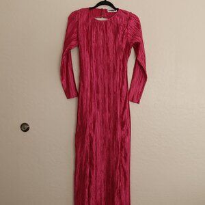 LAAGAM Arizona Maxi Pink Pleated Dress
